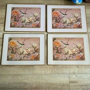 Vintage Pimpernel large Asian Oriental cork place mats set of 4‎ - two sets Ava